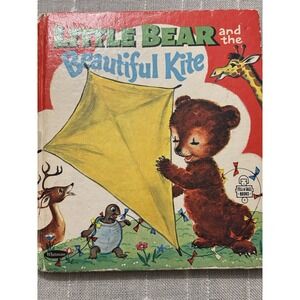 Vintage Children's Whitman Tell-A-Tale Book ~ LITTLE BEAR AND THE BEAUTIFUL KITE